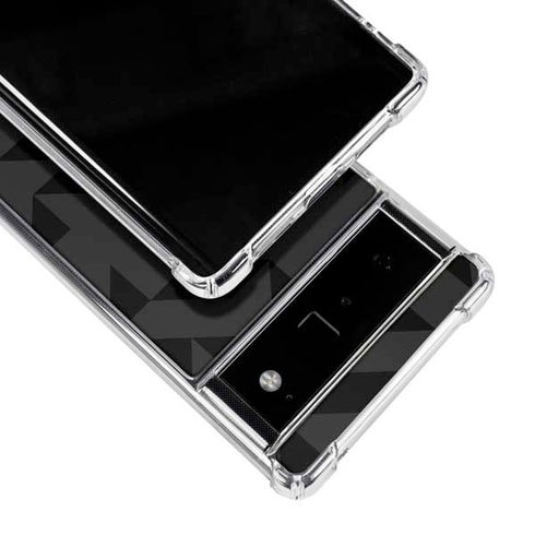 Black Geometric Google Pixel 6 Clear Case